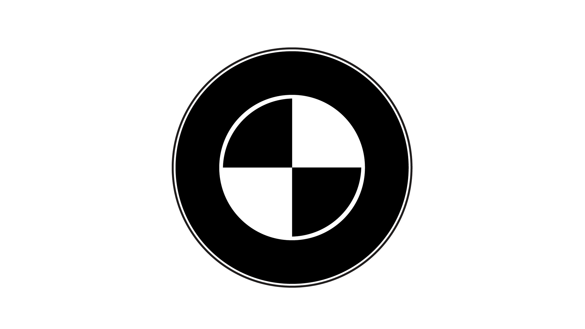 BMW Emblem Dekor Aufkleber Schwarz